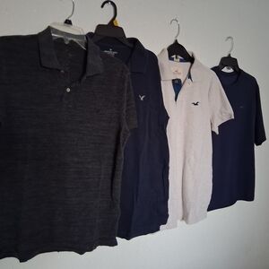 Lot Of 4 T-Shirts:.2 American Eagle,1 Hollister,1 Nike Mens All Size L Pre-owned